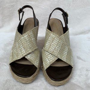 Jessica Simpson Woven Criss-Cross Platform Wedge S